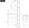 Badezimmerschrank aus MDF mit Eckdesign & Ablagefächern, 51,7 x 32 x 155,4 cm, Weiß Bild 3