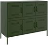 vidaXL Sideboard Olivgrün 100,5x39x79 cm Stahl 843100 Bild 2