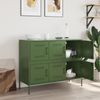 vidaXL Sideboard Olivgrün 100,5x39x79 cm Stahl 843100 Bild 3
