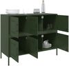 vidaXL Sideboard Olivgrün 100,5x39x79 cm Stahl 843100 Bild 5