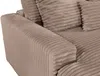 Vente-unique - CALAZO Sofa Samt Schokoladenbraun - B 151 cm x H 90 cm x L 266 cm Bild 5
