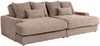 Vente-unique - CALAZO Sofa Samt Schokoladenbraun - B 151 cm x H 90 cm x L 266 cm Bild 4