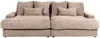 Vente-unique - CALAZO Sofa Samt Schokoladenbraun - B 151 cm x H 90 cm x L 266 cm Bild 3