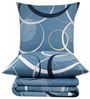 Buymax Bettwäsche Wave, Bettgarnitur, Bettbezug Set, Renforcé: 100% Baumwolle, 2 teilig, mit Reißverschluss, gemustert, Kreise, Blau, Petrol, 155x220 cm Bild 4