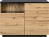 Vente-unique - CORELINA Küchenmöbel Holz, Platte SchwarzBeige - B 60 cm x H 90 cm x L 120 cm Bild 2