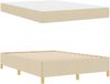 vidaXL Bettrahmen mit Matratze Creme 160 x 200 cm Stoff 3398953 Bild 5