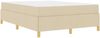 vidaXL Bettrahmen mit Matratze Creme 160 x 200 cm Stoff 3398953 Bild 4