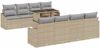 vidaXL Gartensofa-set mit Kissen 7 pcs Beige und Hellgrau Poly-Rattan 3348966 Bild 2