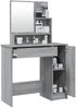 vidaXL Schminktisch mit Spiegel Grau Sonoma 86,5x35x136 cm 820494 Bild 5