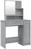 vidaXL Schminktisch mit Spiegel Grau Sonoma 86,5x35x136 cm 820494 Bild 2
