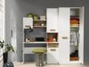 Marmex Möbel Grant Set-MINI Jugendzimmer-Set 3-teilig mit Kleiderschrank, Schreibtisch, Aufsatz für Schreibtisch Kinderzimmermöbel mit Schreibtisch, laminierte Spanplatte, Kleiderstange, weiß+riviera Eiche, 200x195x54 cm Bild 5
