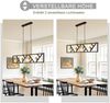 ZMH Pendelleuchte Esstisch Hängelampe 4 Flammig - Hängeleuchte Schwarz Metall Esszimmerlampe Vintage E27 Pendellampe Retro Kronleuchter Industial Flurlampe für Wohnzimmer Küche Bar Esszimmer Bild 5