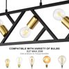 ZMH Pendelleuchte Esstisch Hängelampe 4 Flammig - Hängeleuchte Schwarz Metall Esszimmerlampe Vintage E27 Pendellampe Retro Kronleuchter Industial Flurlampe für Wohnzimmer Küche Bar Esszimmer Bild 4