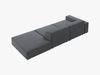 Micadoni Sofa Jodie 3-Sitzer Rechts Strukturierter Stoff Megan Dunkelgrau Bild 4