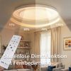 Maxkomfort LED Deckenleuchte Dimmbar mit Fernbedienung 48W - 3 Lichtfarben wechselbar, LED fest integriert, Warmweiß/Kaltweiß/Neutralweiß, Moderne Deckenlampe - 3000K/4000K/6500K Ultraflach Rund ∅55cm Bild 3
