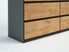 meble masztalerz Kommode Anthrazit/Lancelot mit 8 Schubladen 120 cm, Sideboard Wohnzimmer, Kommode Schlafzimmer H: 101,5 cm, B: 120 cm, T: 39 cm, Kommode mit Schubladen, Schubladenschrank Bild 3