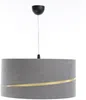 BPS Koncept 01A-014-60 Hängeleuchte SWING Velourss auf PVC-Basis grau, gold 1xE27 60W H:112 Ø60cm dimmbar Bild 3
