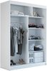Schwebetürenschrank GAP 2-türig Schrank 160 cm (mit Spiegel) Farbe: Sonoma, weiß Bild 3
