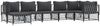 vidaXL 7-tlg. Garten-Lounge-Set mit Kissen Anthrazit Stahl 3186897 Bild 5