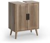 Waschbeckenunterschrank Skara Eiche 48x60 cm Vicco Bild 1