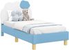 vidaXL Kinderbettgestell mit Kopfteil Blau 70 x 140 cm PU 42011015 Bild 2