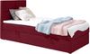 99rooms Larni Boxspringbett Velours KRONOS Rot 100x200 cm Bild 4