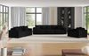 Sofa Designersofa Bigsofa MEGAN 3-Sitzer in Stoff Poso Schwarz Bild 2