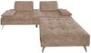 KAWOLA Sofa WIOLO Schlafsofa Daybed mit Hocker velvet taupe 80 x 110 x 240 cm Bild 3