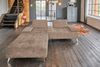 KAWOLA Sofa WIOLO Schlafsofa Daybed mit Hocker velvet taupe 80 x 110 x 240 cm Bild 2