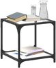 vidaXL Couchtisch mit Glasplatte Transparent 40x40x40 cm Stahl 845962 Bild 3