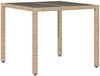 vidaXL 3-tlg. Garten-Essgruppe mit Kissen Beige Poly Rattan und Glas 3278657 Bild 4