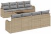 vidaXL Gartensofa-set Beige 55 x 55 x 37 cm Poly-Rattan 3345630 Bild 2