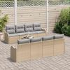vidaXL Gartensofa-set Beige 55 x 55 x 37 cm Poly-Rattan 3345630 Bild 3