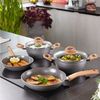 STONELINE Topf-Set STONELINE® 17-teiliges Koch-Set, mit Glasdeckeln, Keramik, Aluminium (Set, 17-tlg), mit echten Steinpartikeln, induktionsgeeignet Bild 4