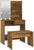 vidaXL Schminktisch-Set mit LED Räuchereiche Holzwerkstoff 3114112 Bild 2