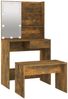 vidaXL Schminktisch-Set mit LED Räuchereiche Holzwerkstoff 3114112 Bild 5