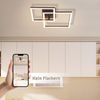 ZMH LED Deckenleuchte Wohnzimmer Deckenlampe - 20W Warmweiß Wohnzimmerlampe Modernes Design Schlafzimmerlampe Schwarz Bild 5