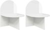 vidaXL Nachttisch 2 pcs Hochglanz Weiß 48 x 49 x 65 cm Holzwerkstoff 8001122 Bild 2