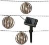 MARELIDA LED-Lichterkette 10 Kugeln in Rattan Optik Boho Solar Deko Girlande Lichtsensor L: 2,7m, 10-flammig Bild 3