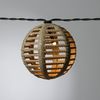 MARELIDA LED-Lichterkette 10 Kugeln in Rattan Optik Boho Solar Deko Girlande Lichtsensor L: 2,7m, 10-flammig Bild 4