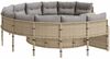 vidaXL Gartensofa mit Tisch und Kissen Rund Beige Poly-Rattan 3318537 Bild 5