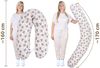 Amilian Stillkissen XXL 170 cm - Schwangerschaftskissen & Seitenschläferkissen mit Bezug, - Lagerungskissen - Nursing Pillow - Pregnancy Pillow, mit Füllung, Schlafkissen für Seitenlage - Körperkissen Bild 3