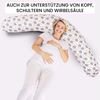 Amilian Stillkissen XXL 170 cm - Schwangerschaftskissen & Seitenschläferkissen mit Bezug, - Lagerungskissen - Nursing Pillow - Pregnancy Pillow, mit Füllung, Schlafkissen für Seitenlage - Körperkissen Bild 4