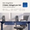 Desktronic Kabelkanal Schreibtisch, 2x43cm, Hochwertiger Stahl, Kabel Organizer für Kabelführung Blau Bild 2