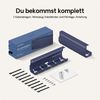 Desktronic Kabelkanal Schreibtisch, 2x43cm, Hochwertiger Stahl, Kabel Organizer für Kabelführung Blau Bild 5