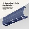 Desktronic Kabelkanal Schreibtisch, 2x43cm, Hochwertiger Stahl, Kabel Organizer für Kabelführung Blau Bild 4