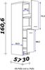 Flex-Well Apothekerschrank Morena (B x H x T) 30 x 161 x 60 cm, mit 4 Ablagen Bild 4