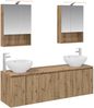 vidaXL Badezimmerschrank-Set 5 pcs Artisan-Eiche Holzwerkstoff 3406486 Bild 2