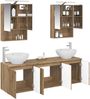 vidaXL Badezimmerschrank-Set 5 pcs Artisan-Eiche Holzwerkstoff 3406486 Bild 3