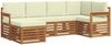 vidaXL Ecksofa Set mit Kissen 6 pcs Natur und Creme 3375075 Bild 2